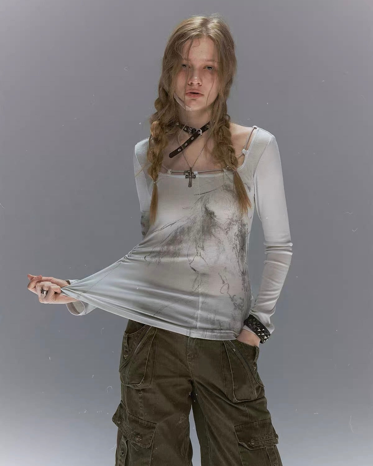 【Cest Nous】Angel Print Top
