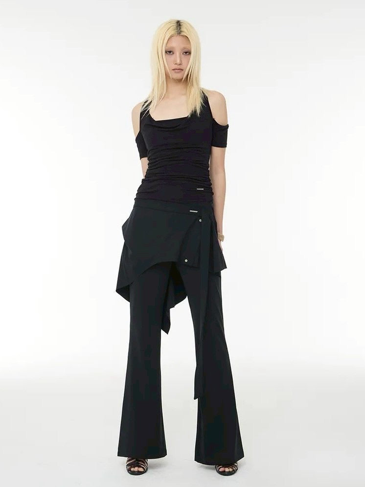 【ROCK CAKE】Wrap Skirt Leggings Pants