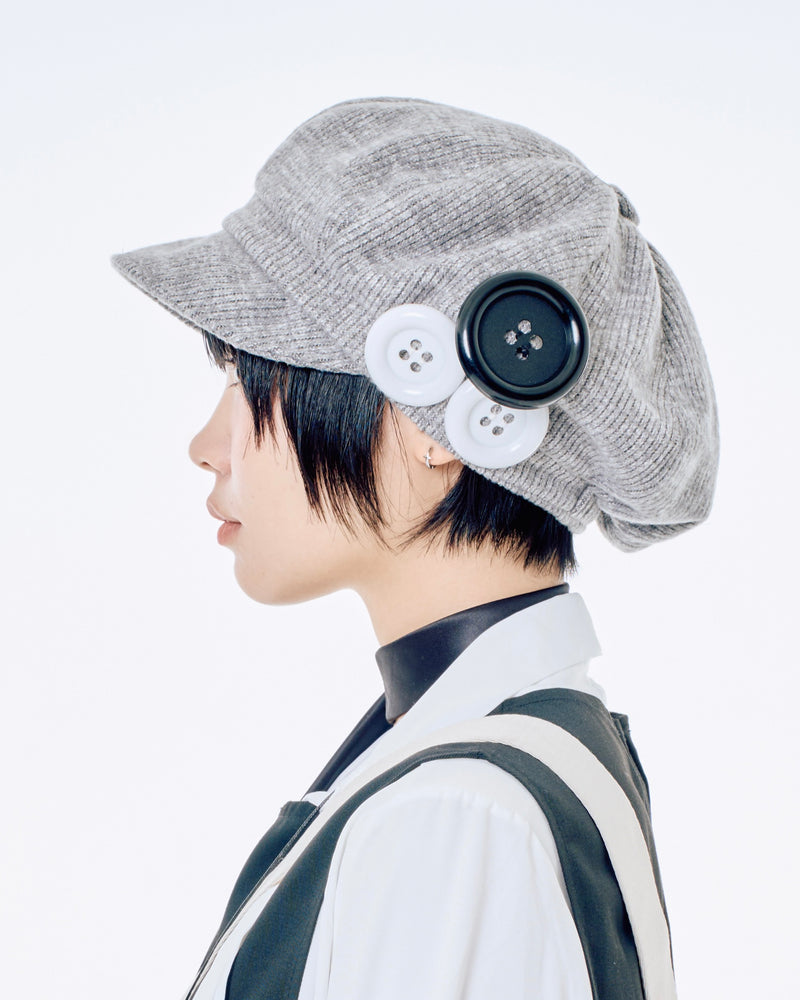 国際配送【Nerd out XU】big button newsboy cap