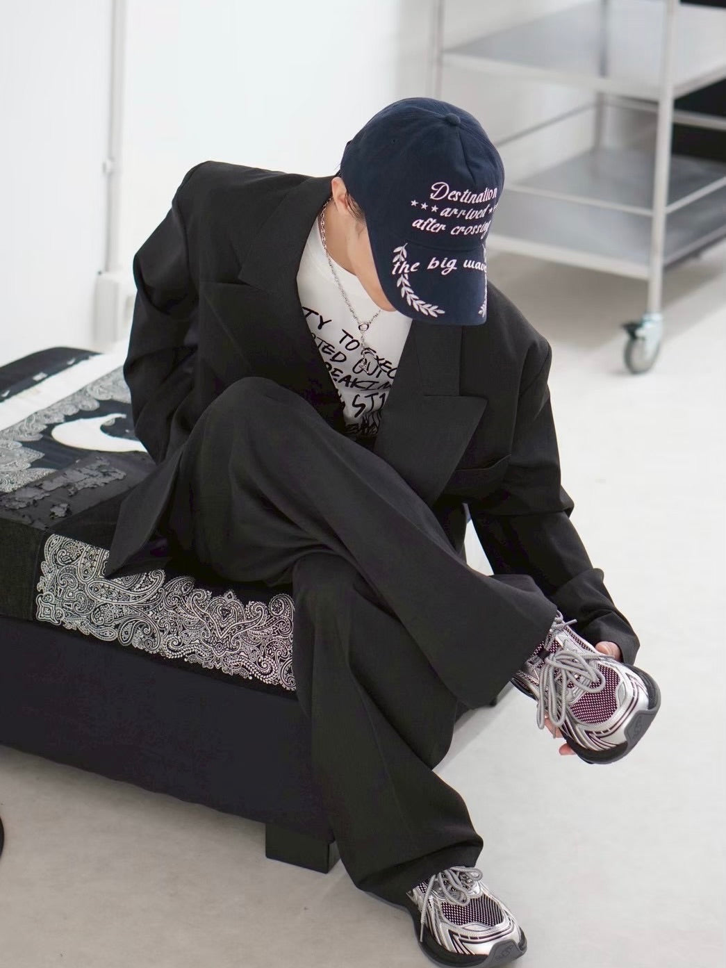 受注制【Chikashitsu +】easy semi wide slacks