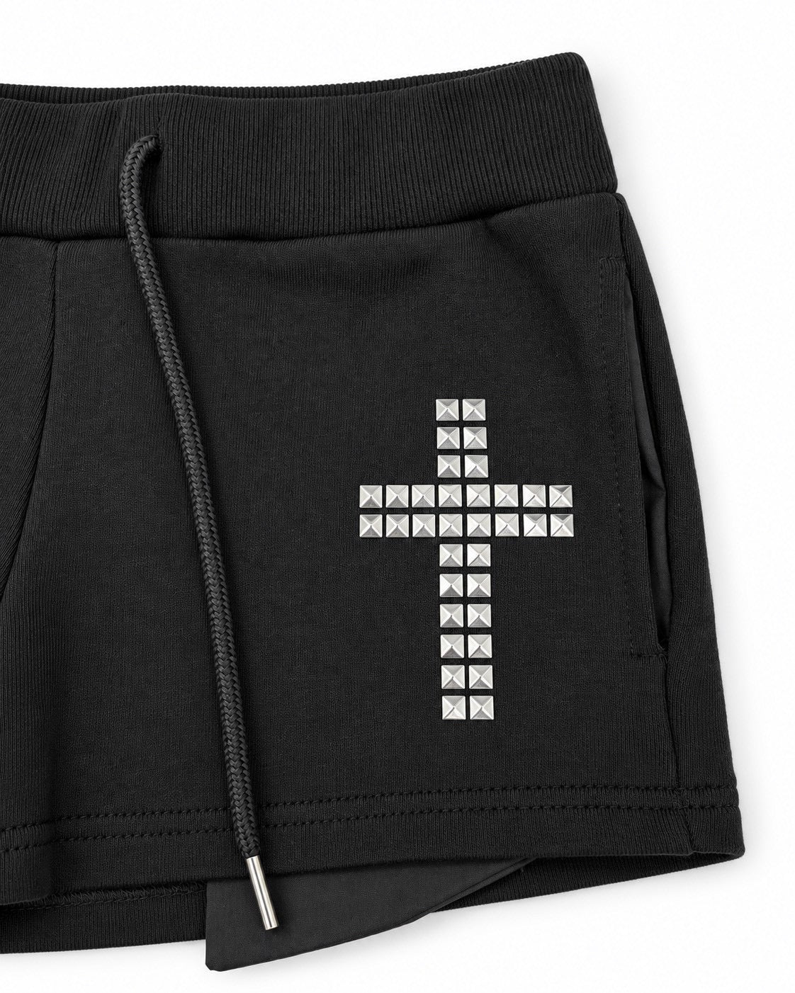 受注制【Never mind the XU】Cross studs mini shorts (3color)