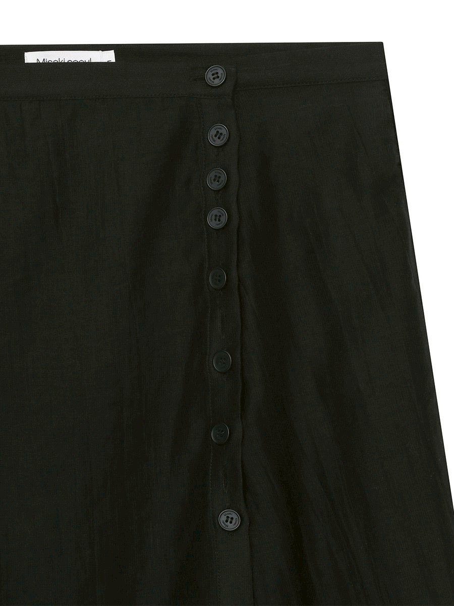 【Miseki seoul】Button layered wrap skirt