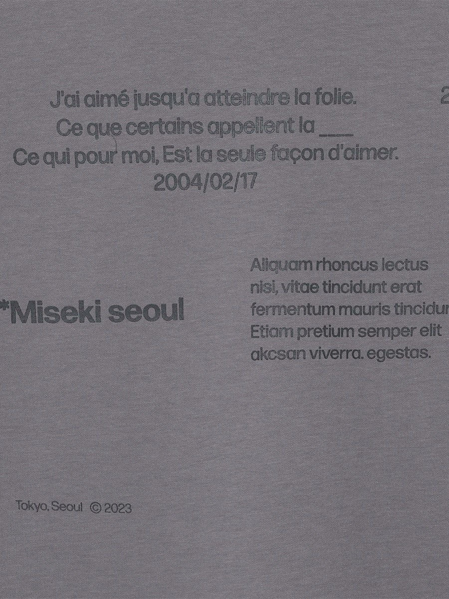 【Miseki seoul】Miseki typography short sleeves