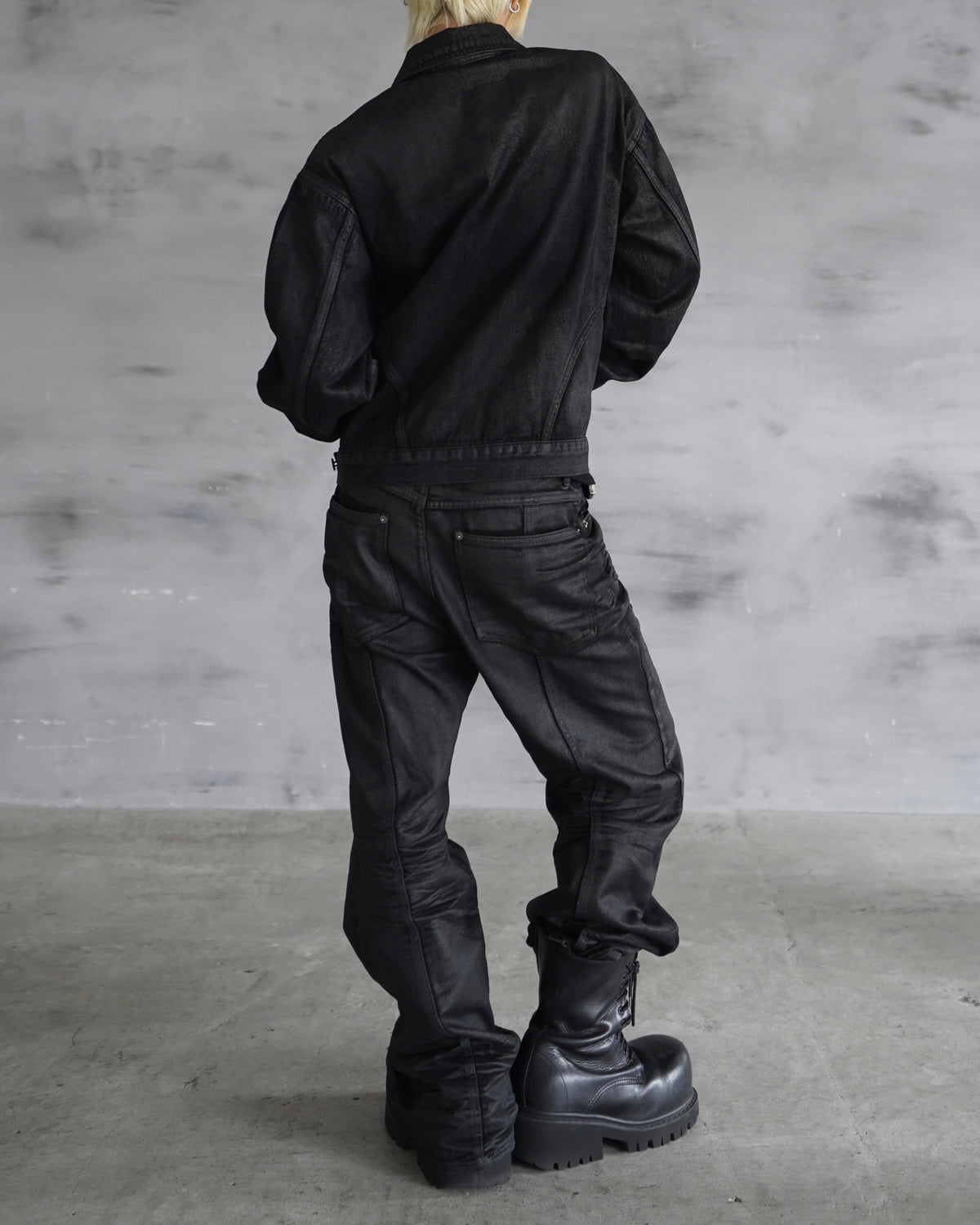 【CHIKASHITSU PLUS HIGH】Washed coating denim jacket