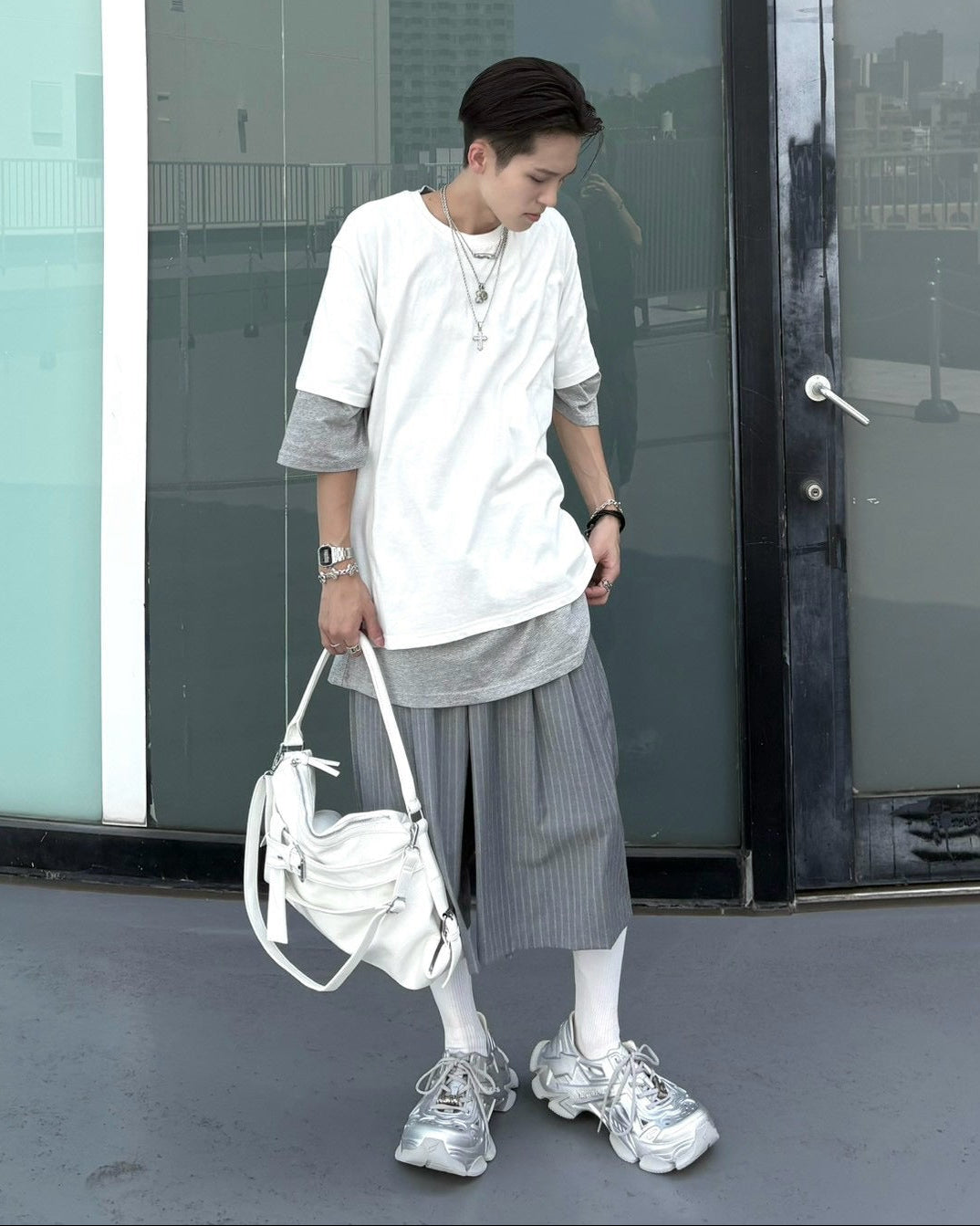 受注制【nmtc+】Eyelet Cutout Tee (2color)