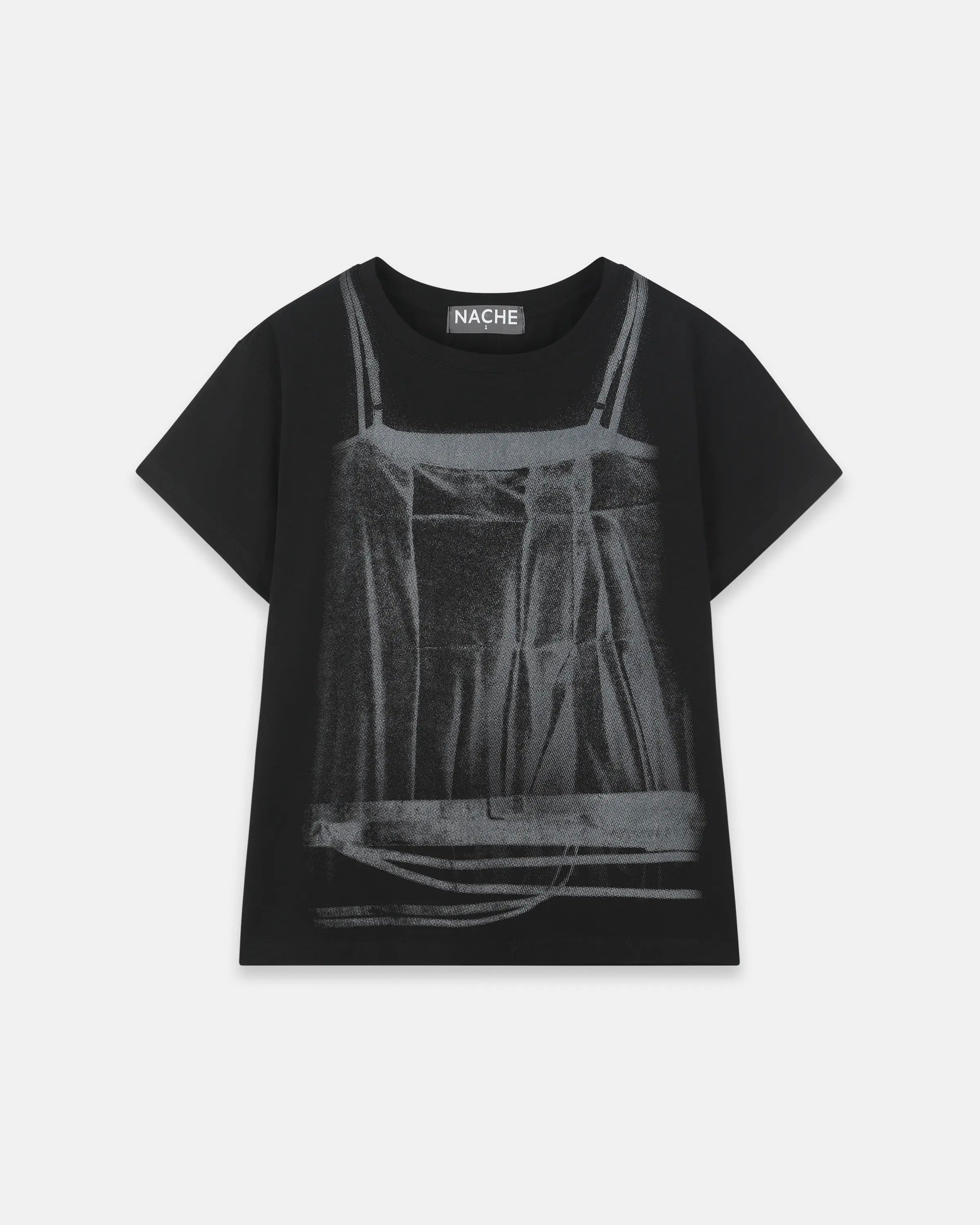 【NACHE】BELT LAYER PRINTED T-SHIRT