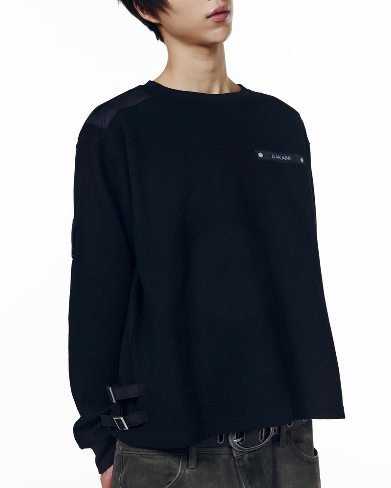 【AAKAM】Waffle Aviator Long Sleeve