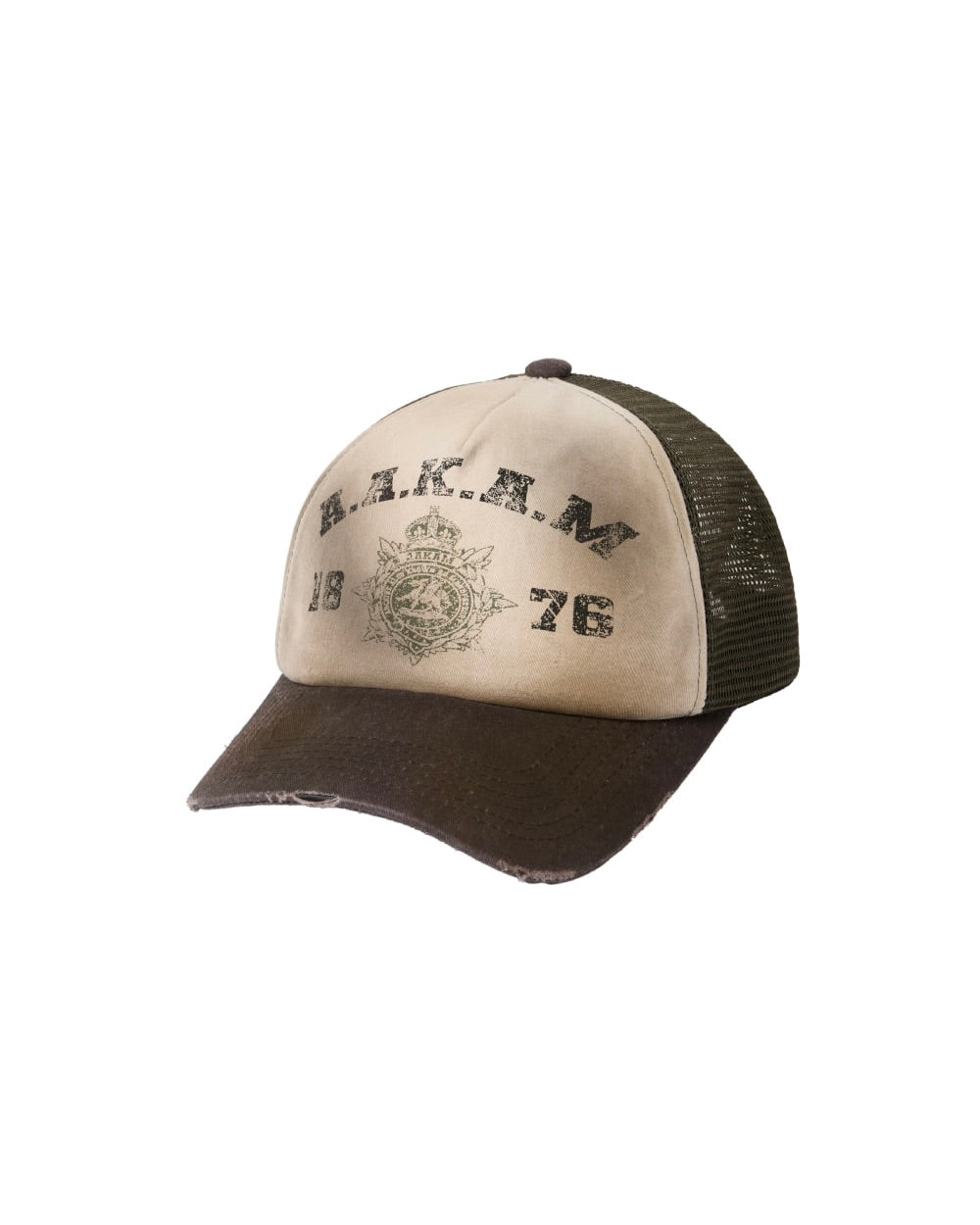 【AAKAM】Dirty Washed Trucker Cap