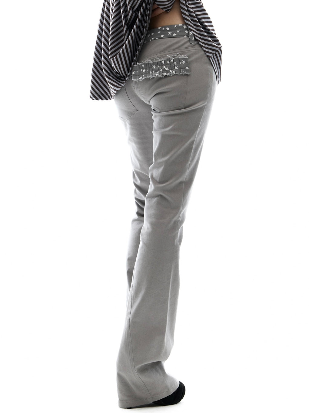 【OJOS】Star Trim Bootcut Trousers