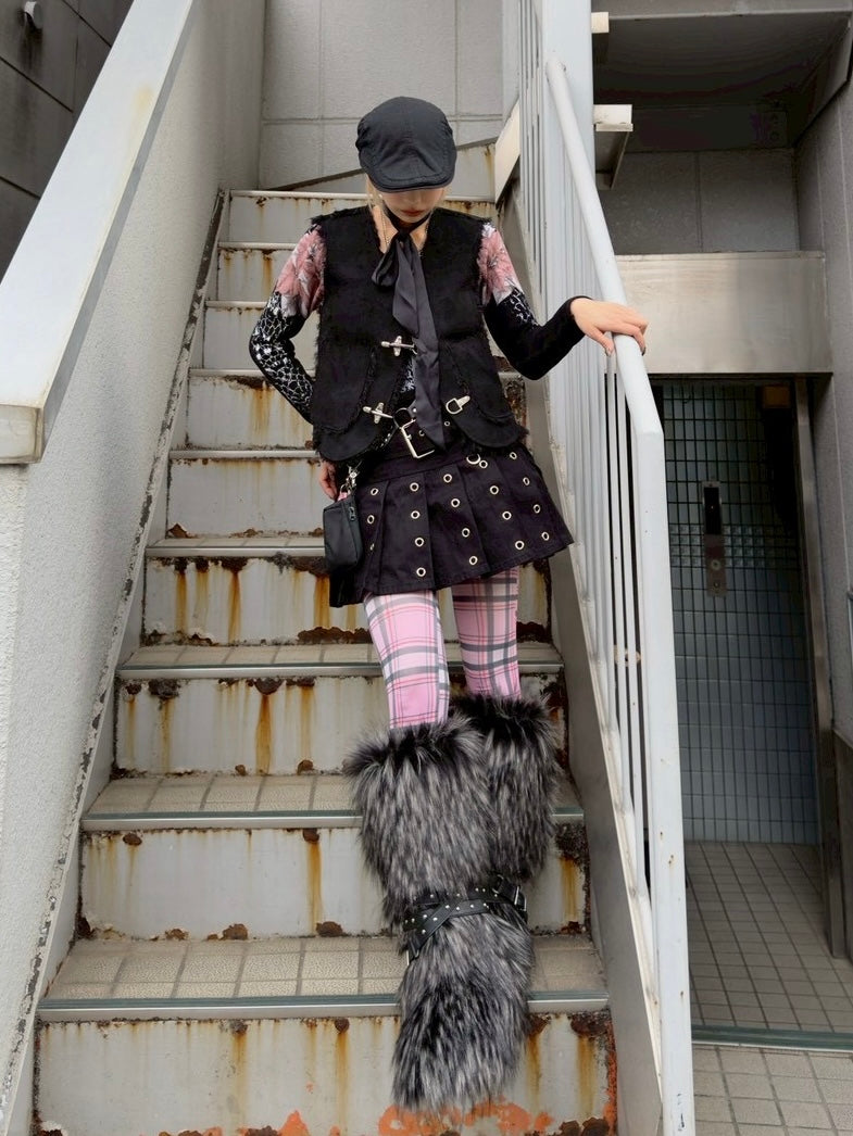 国際配送【Never mind the XU】belt fur boots (2color) – PRESSING