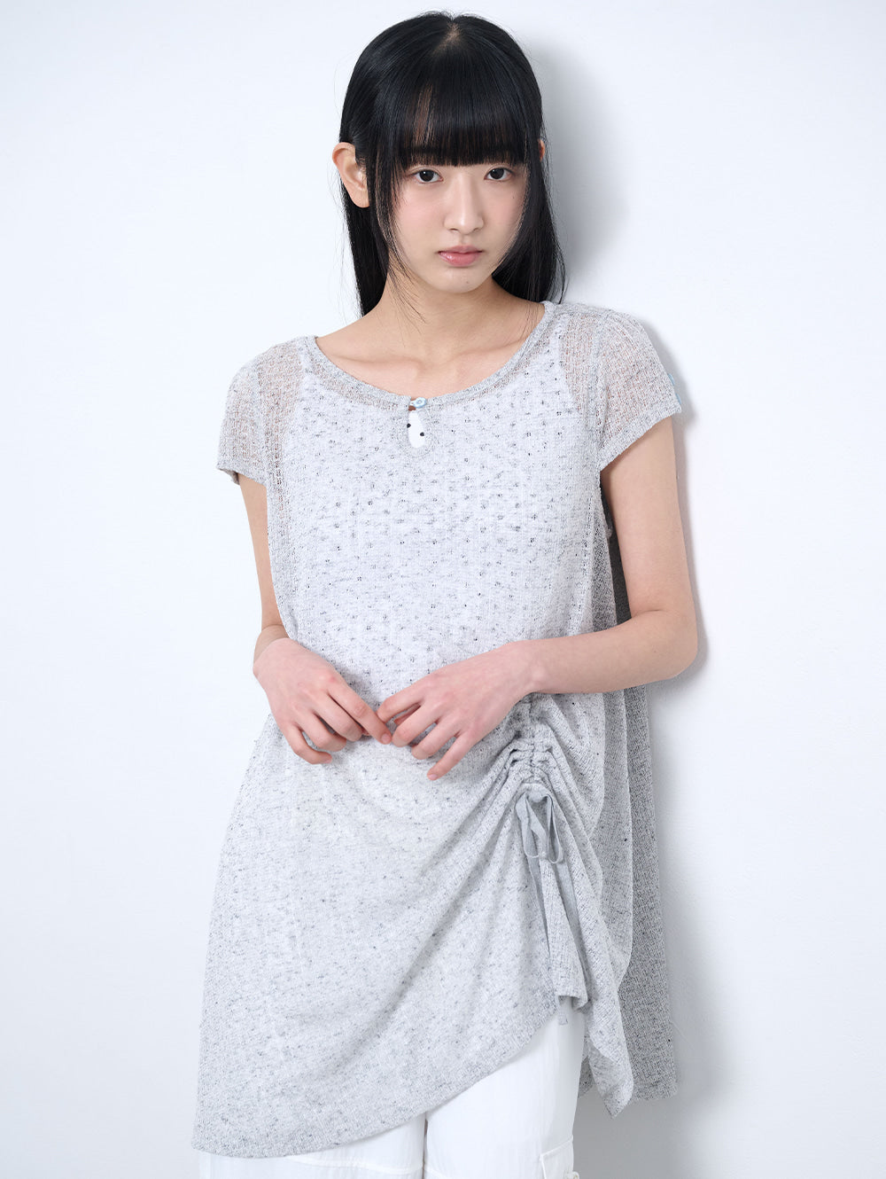 【TUOMIO】CROCHET MINI DRESS