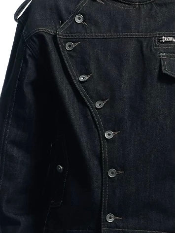 【DND4DES】Raw Denim Long Button Jacket