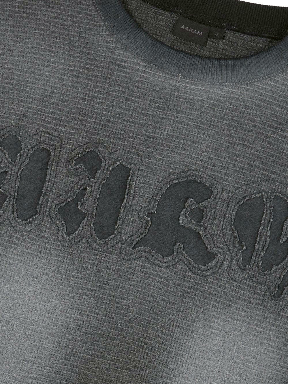 【AAKAM】Reverse Patch Waffle Half Top