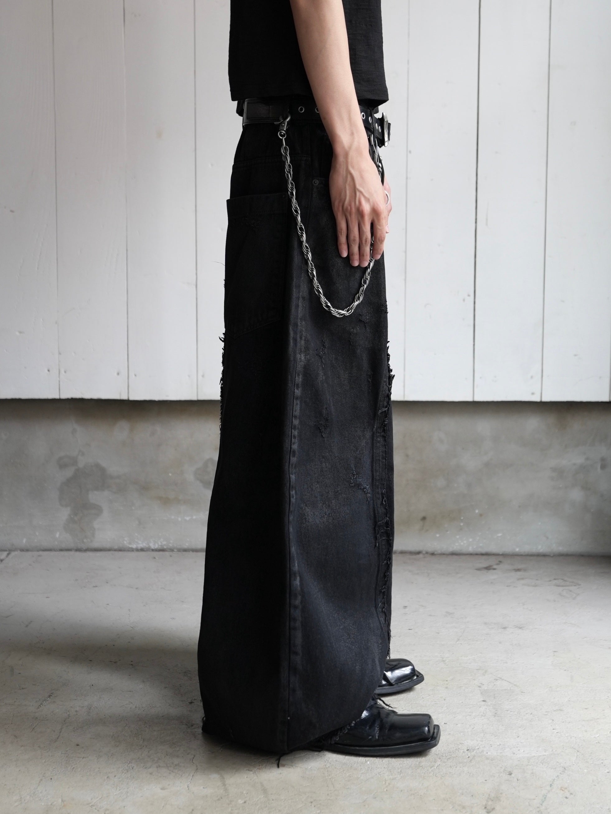 パンツ CHIKASHITSU PLUS HIGH cargo denim pants CHIKASHITSU PLUS HIGH】Washed coating denim pants – PRESSING WEB SHOP