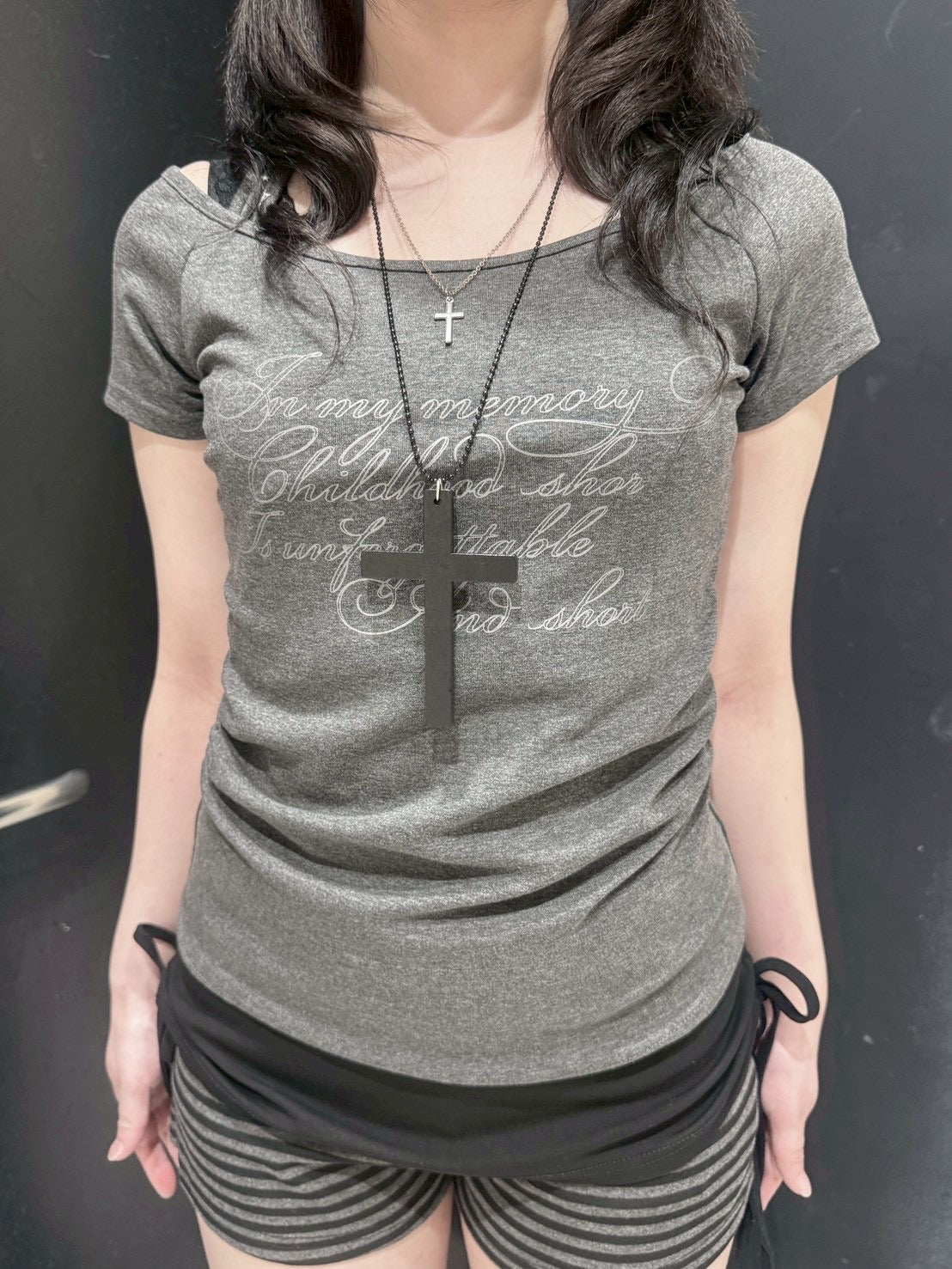 【nmtc+】Bijou Halter Layered Tee (3color)