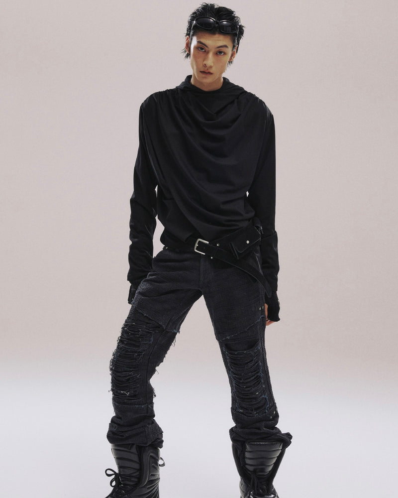 【LECYTO】Avant-garde Drape Hood