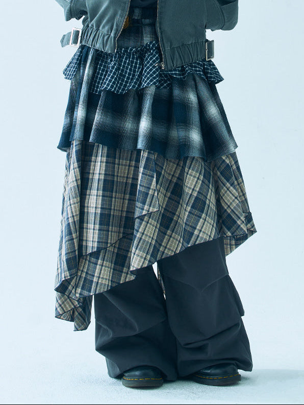 6/8 21:00発売【TUOMIO】MIXED TIERED SKIRT