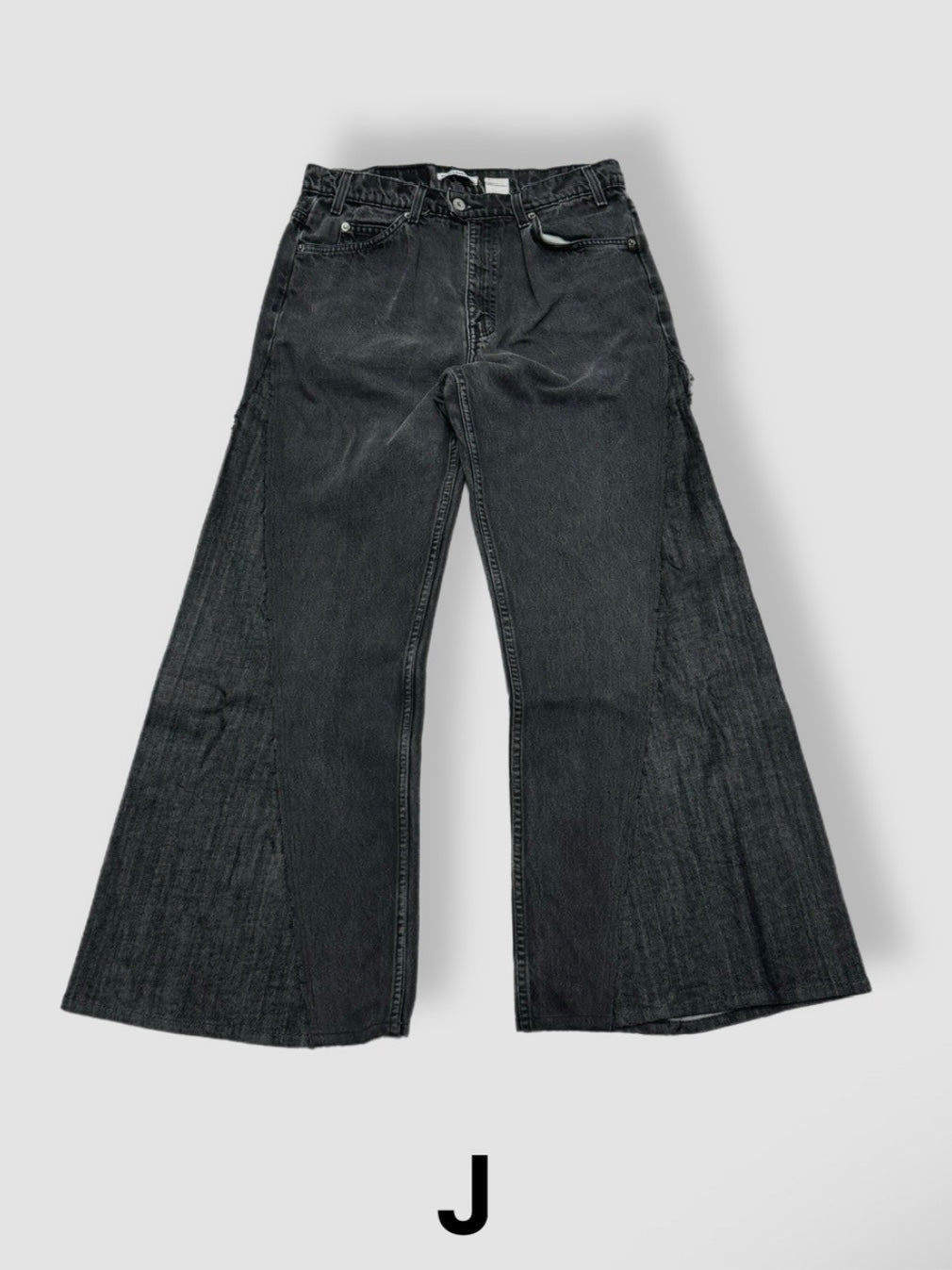 【Re +】newold docking flare denim pants (black)