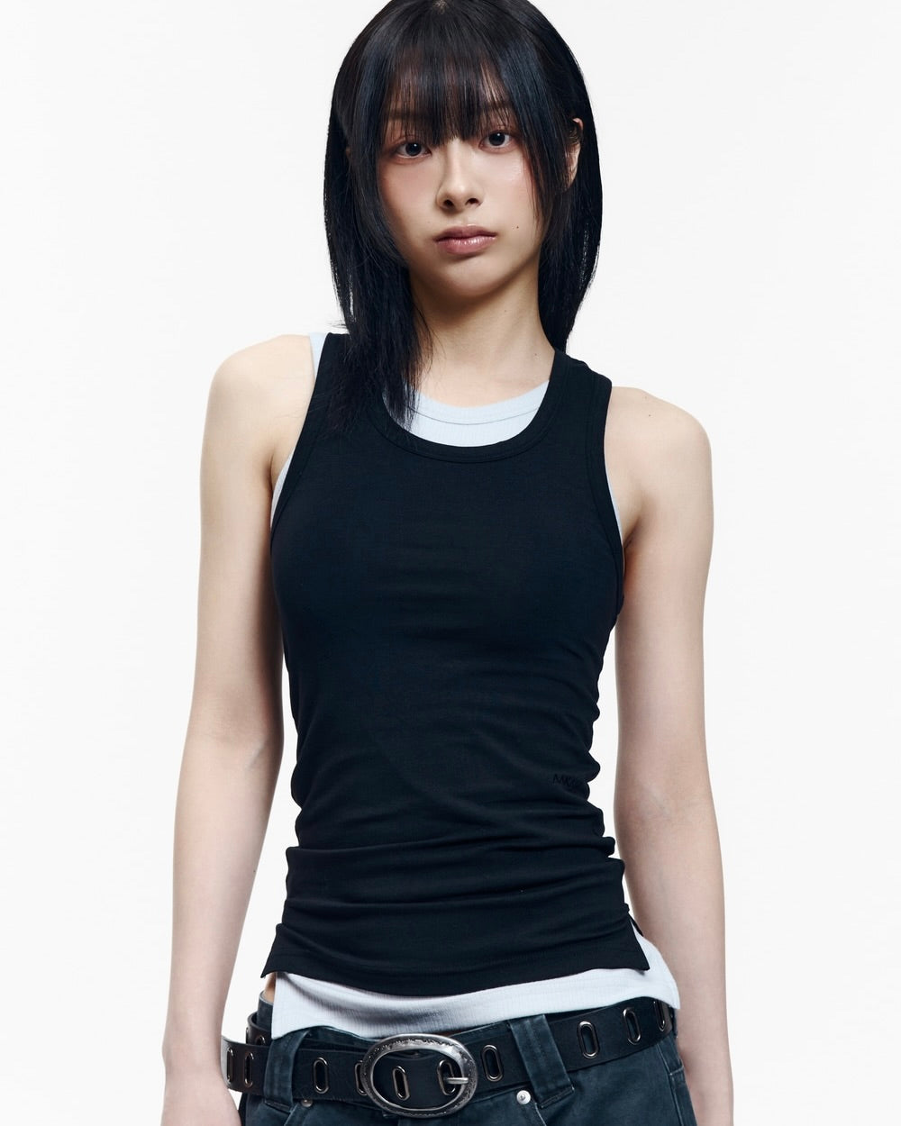 【AAKAM】2-Piece Layered Sleeveless