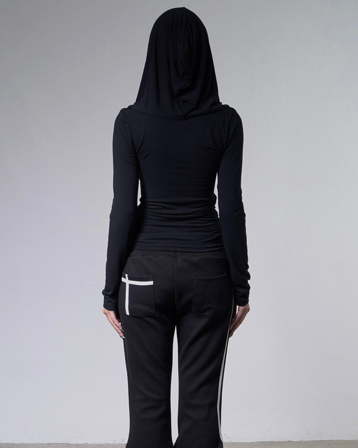 【FANCY CLUB】DRAPE HOODIE LONG SLEEVE