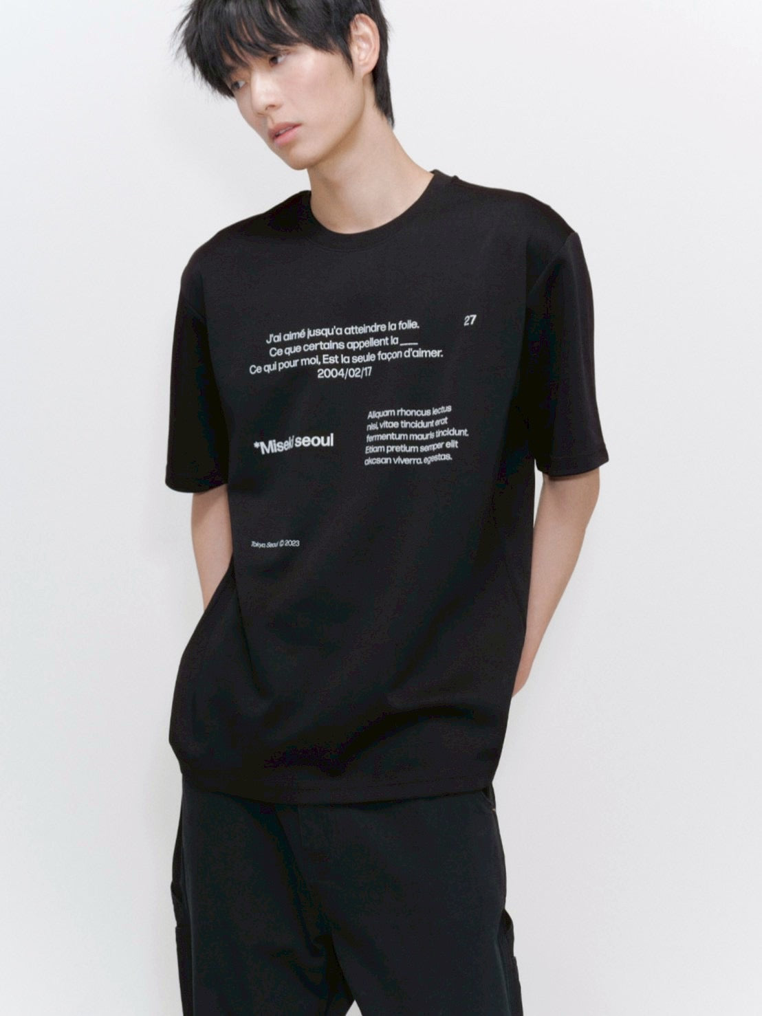 【Miseki seoul】Miseki typography short sleeves