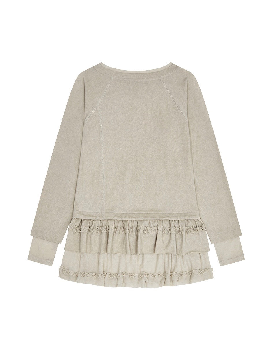 【TUOMIO】FRILL LAYERED LONG SLEEVE