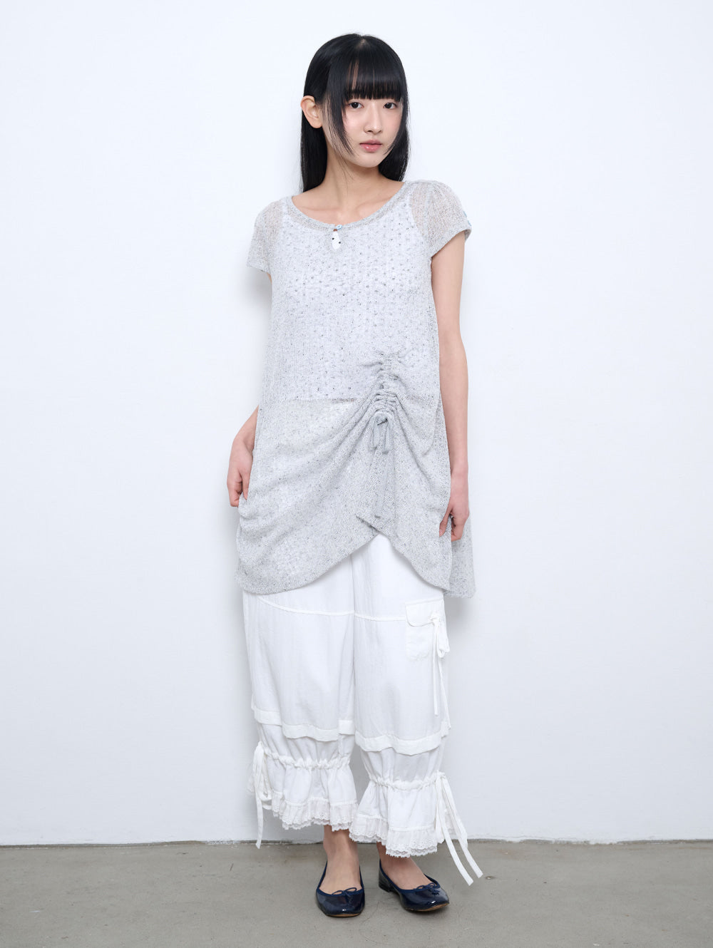 【TUOMIO】CROCHET MINI DRESS