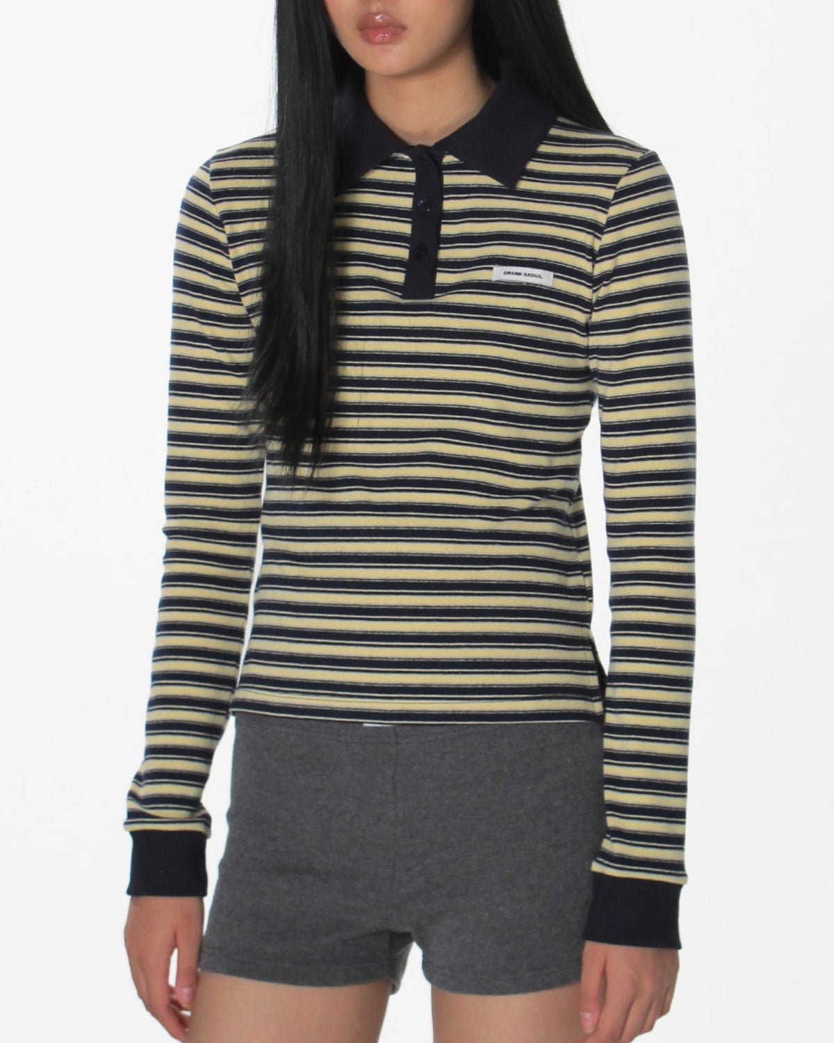 【CRANK】PIN STRIPE PK TOP