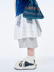国際配送【Nerd out XU】midium frill banding skirt (3color)