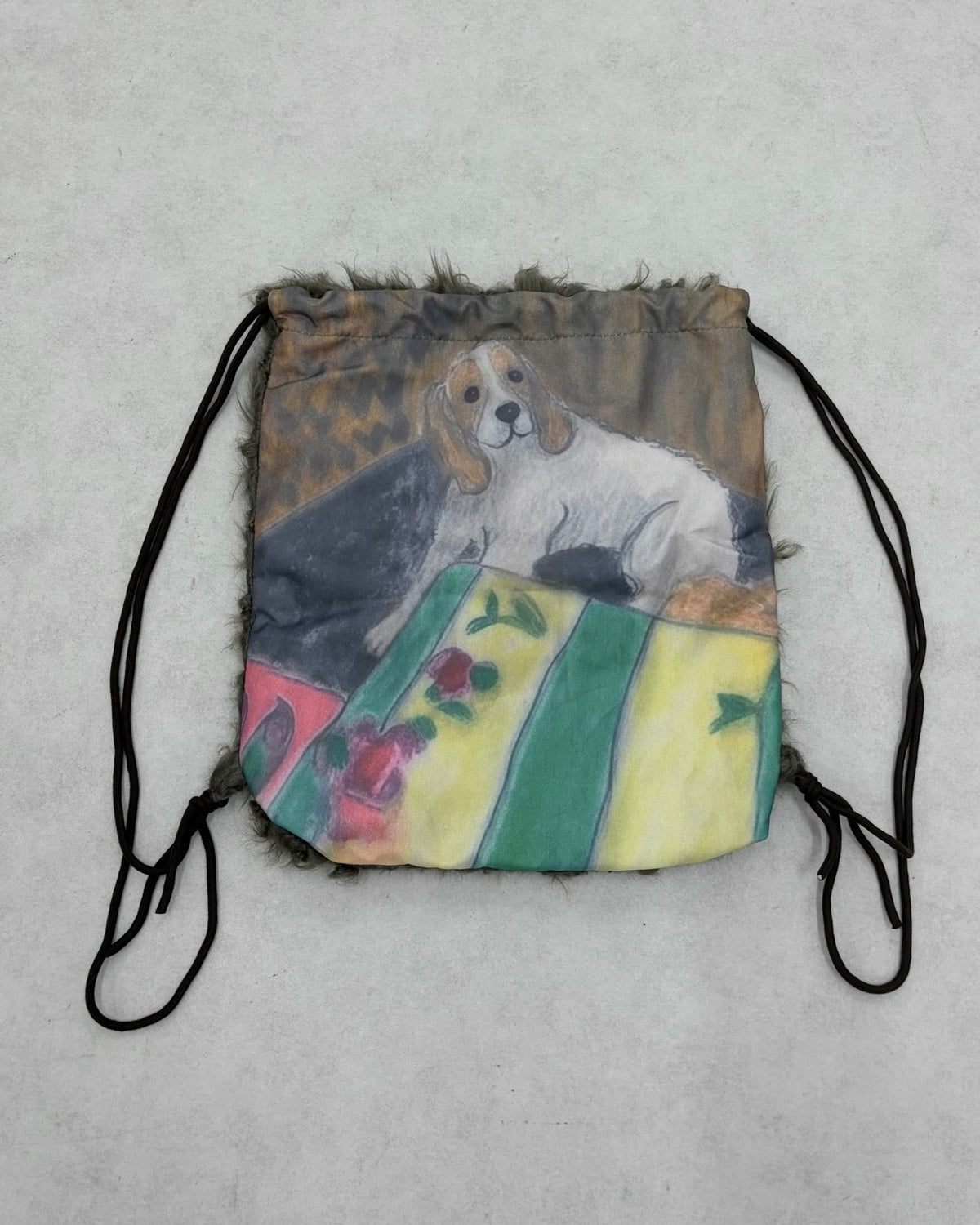 9/18 20:00 発売
国際配送【Nerd out XU】Reversible Drawstring dog Shoulder Bag