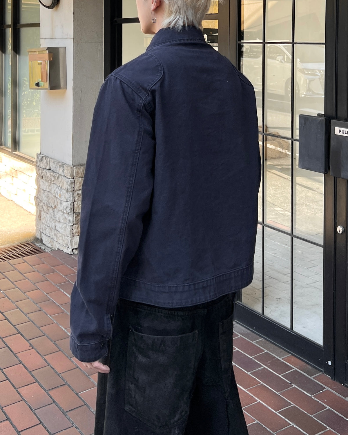 大阪店WEB限定受注制【Chikashitsu +】design hook cropped jacket (3color)