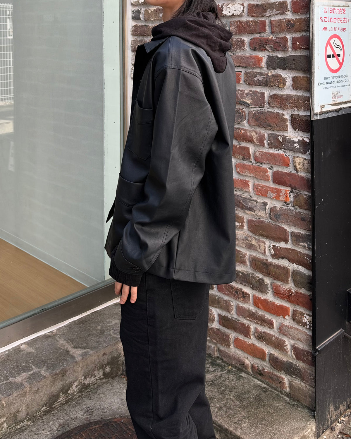 受注制【youll】faux leather work jacket