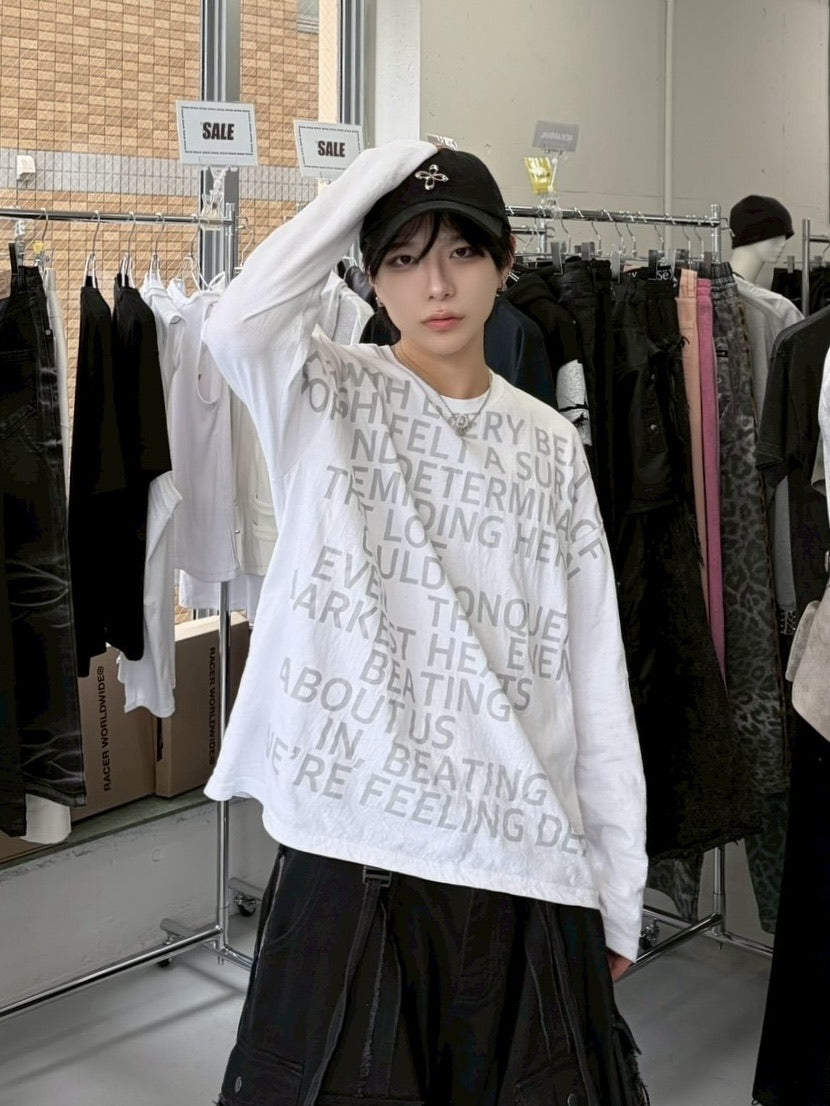 受注制【LUV CODE】lettering long sleeve tee (3color)