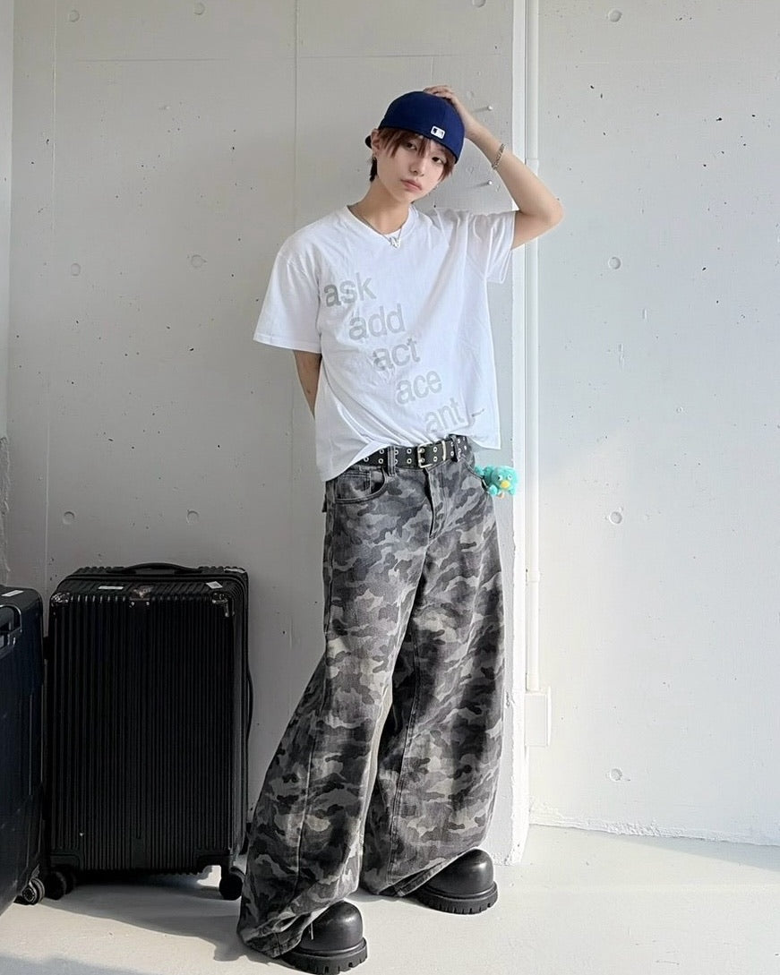 受注制【LUV CODE】inspired lettering t shirt (4color)