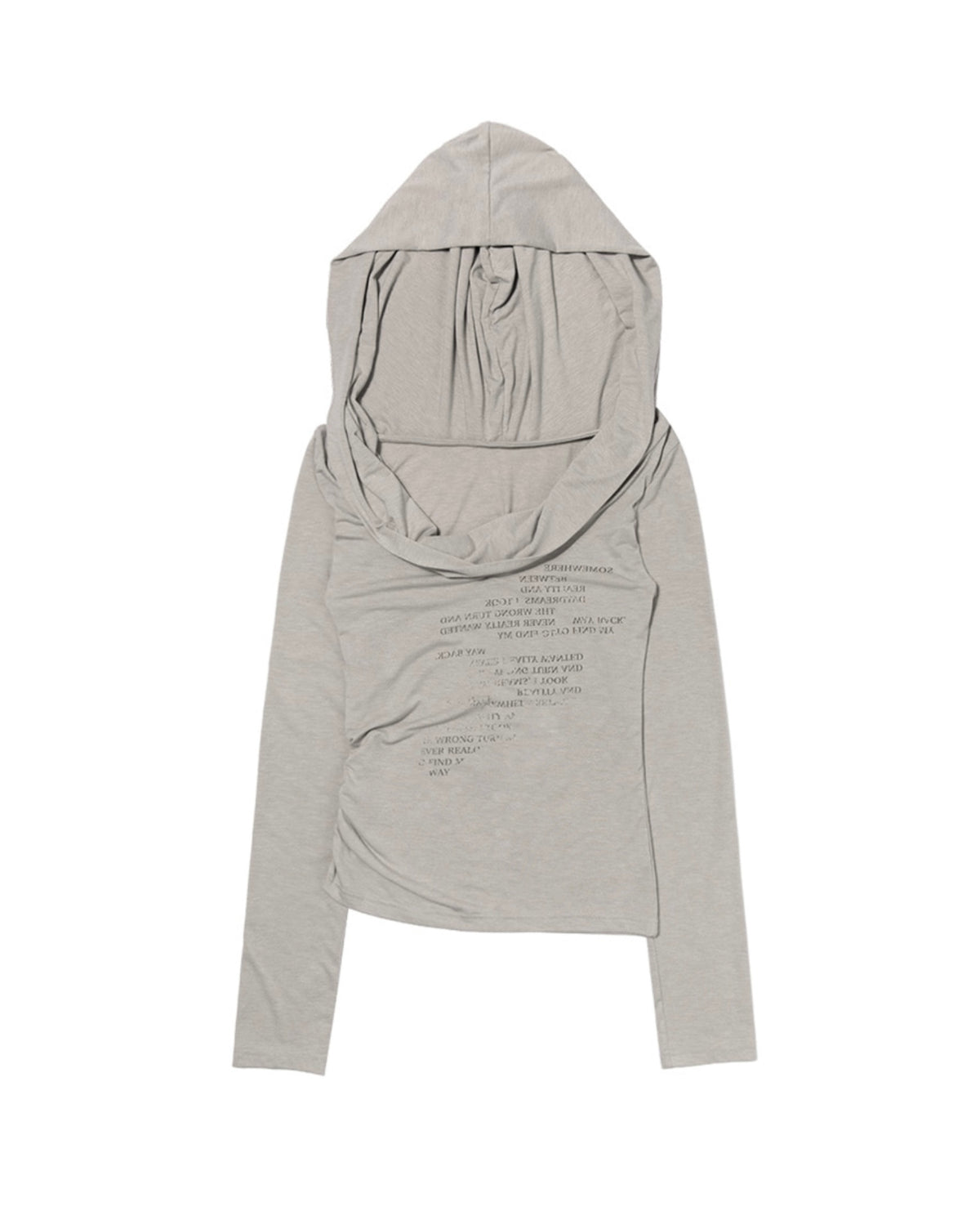 【FANCY CLUB】DRAPE HOODIE LONG SLEEVE