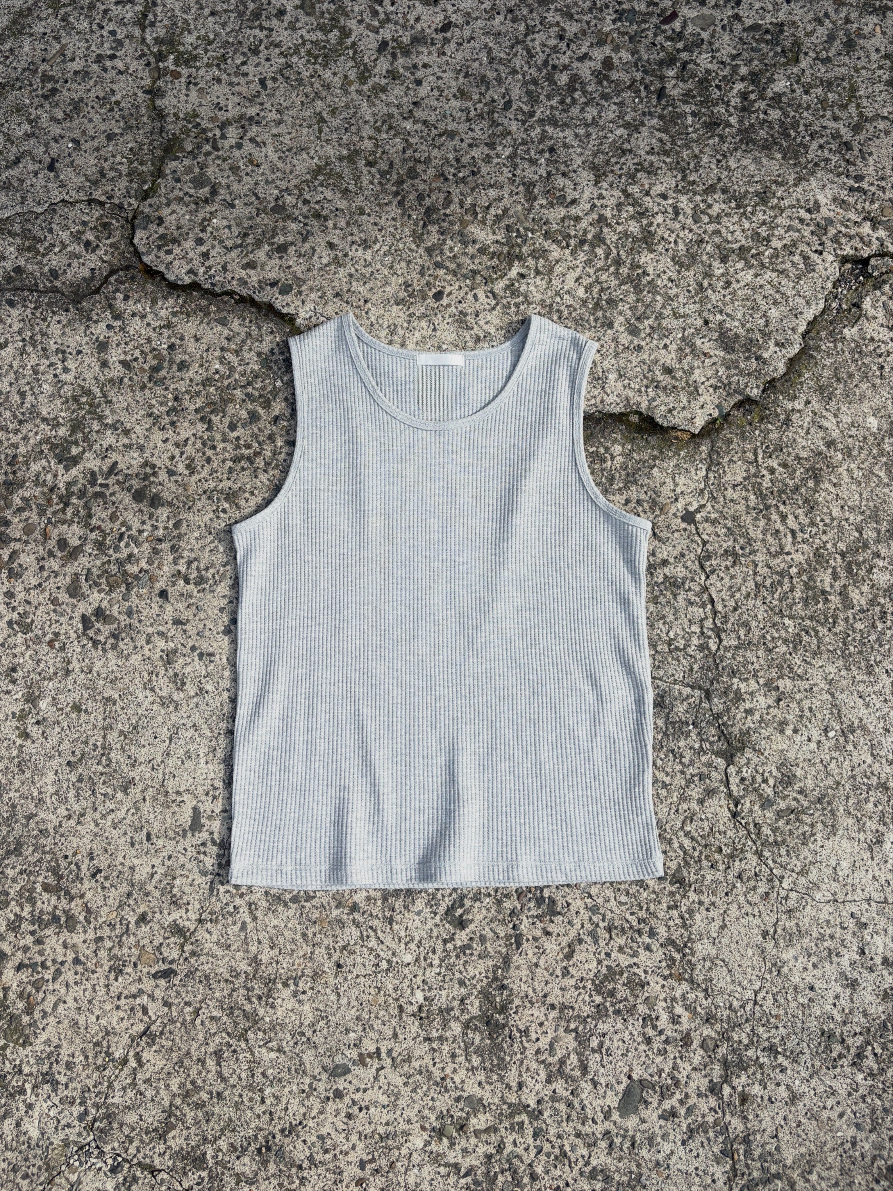 受注制【youll】Waffle tank top (3color)
