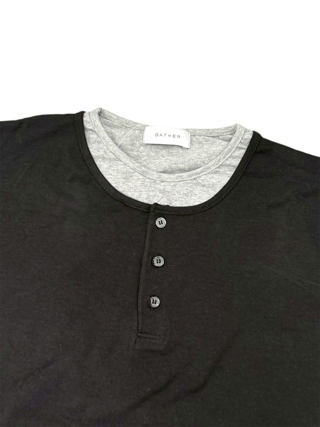 7/4 20:00発売 受注制【nmtc+】Cool Layered Henley Neck Tee (2color)