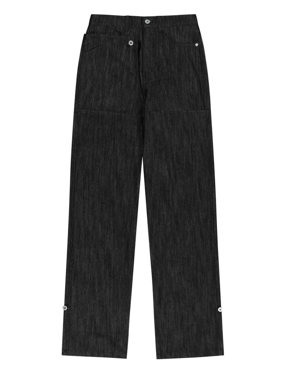 【OJOS】Metal Denim Pants