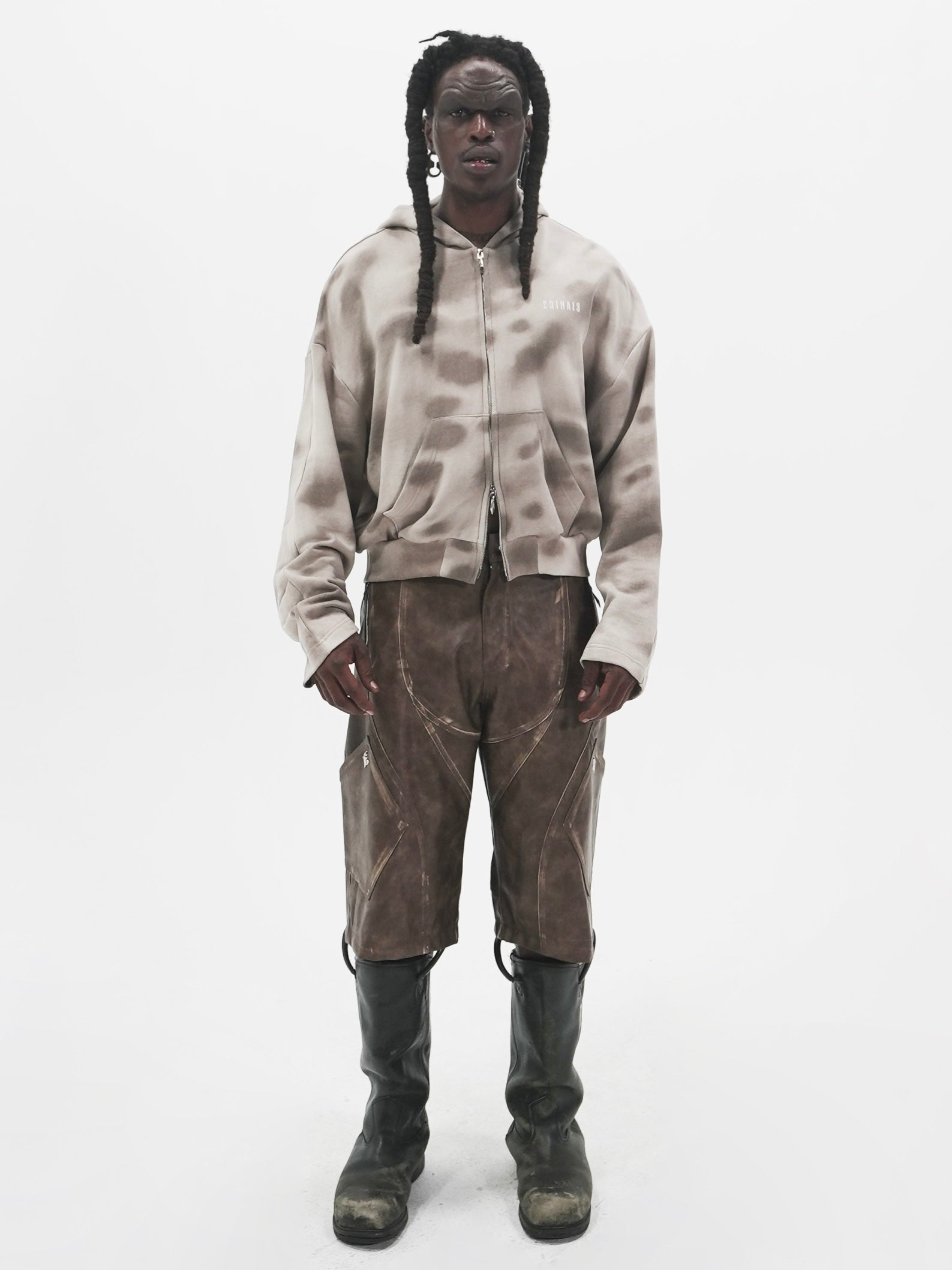 【E RIN AI E】DUSTY HOODIE ZIP UP
