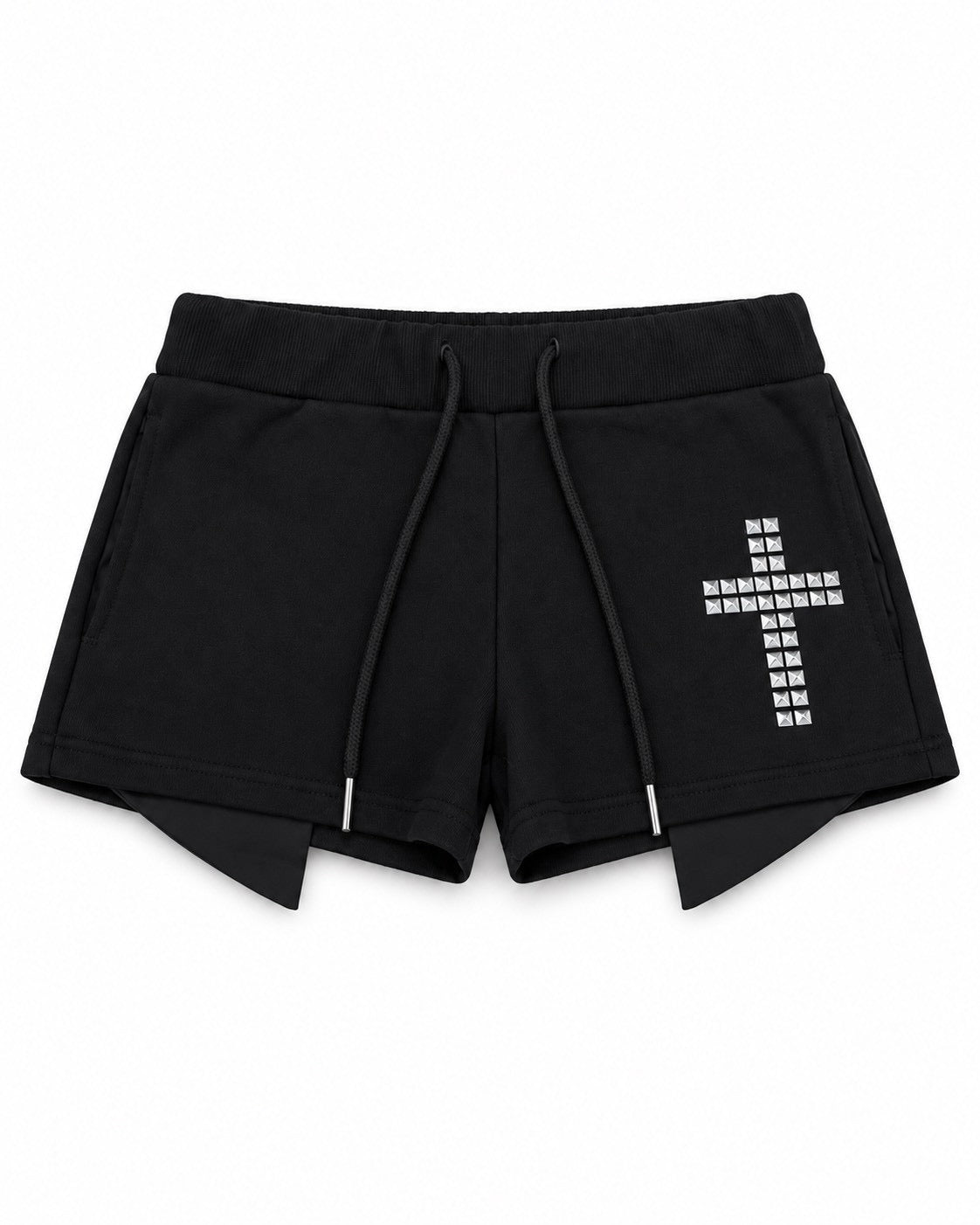 受注制【Never mind the XU】Cross studs mini shorts (3color)
