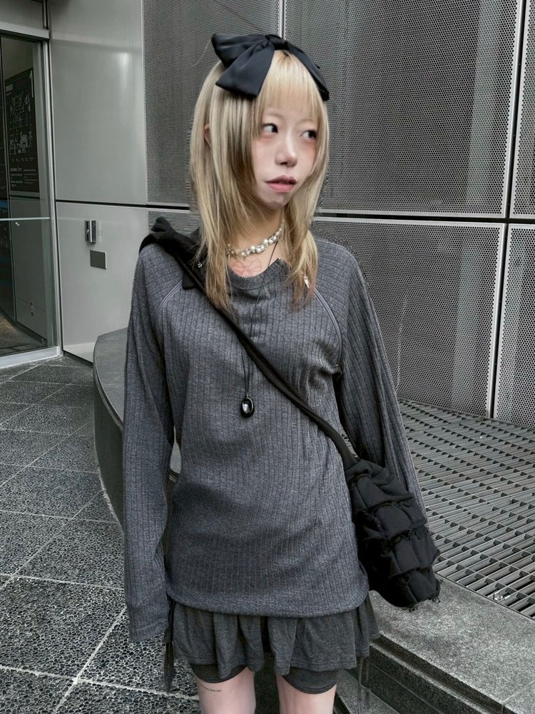 受注制【nmtc+】neck zip long sleeve (2color)