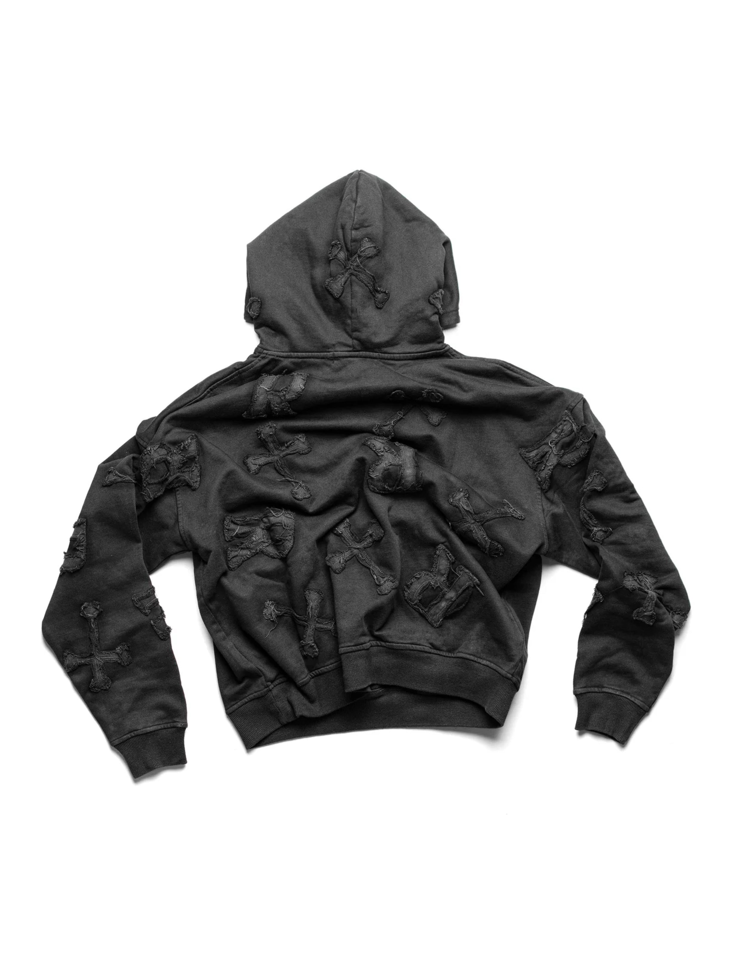 【RACER WORLDWIDE】Black Patch Hoodie