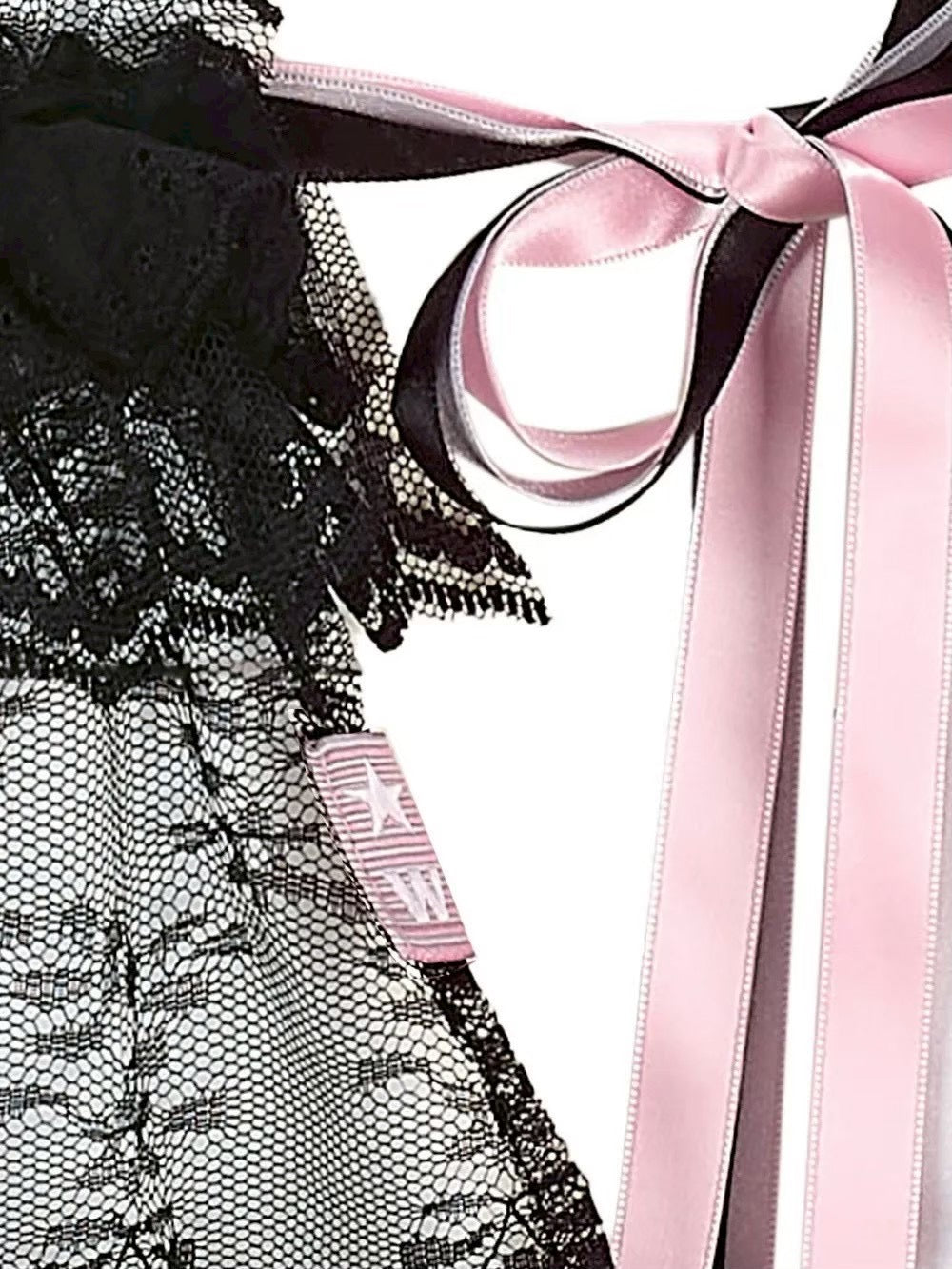【W.I.A】SMASHED LACE OPEN MINI SKIRT