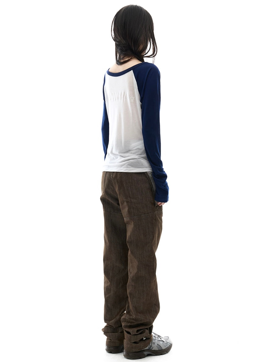 【OJOS】Metal Denim Pants