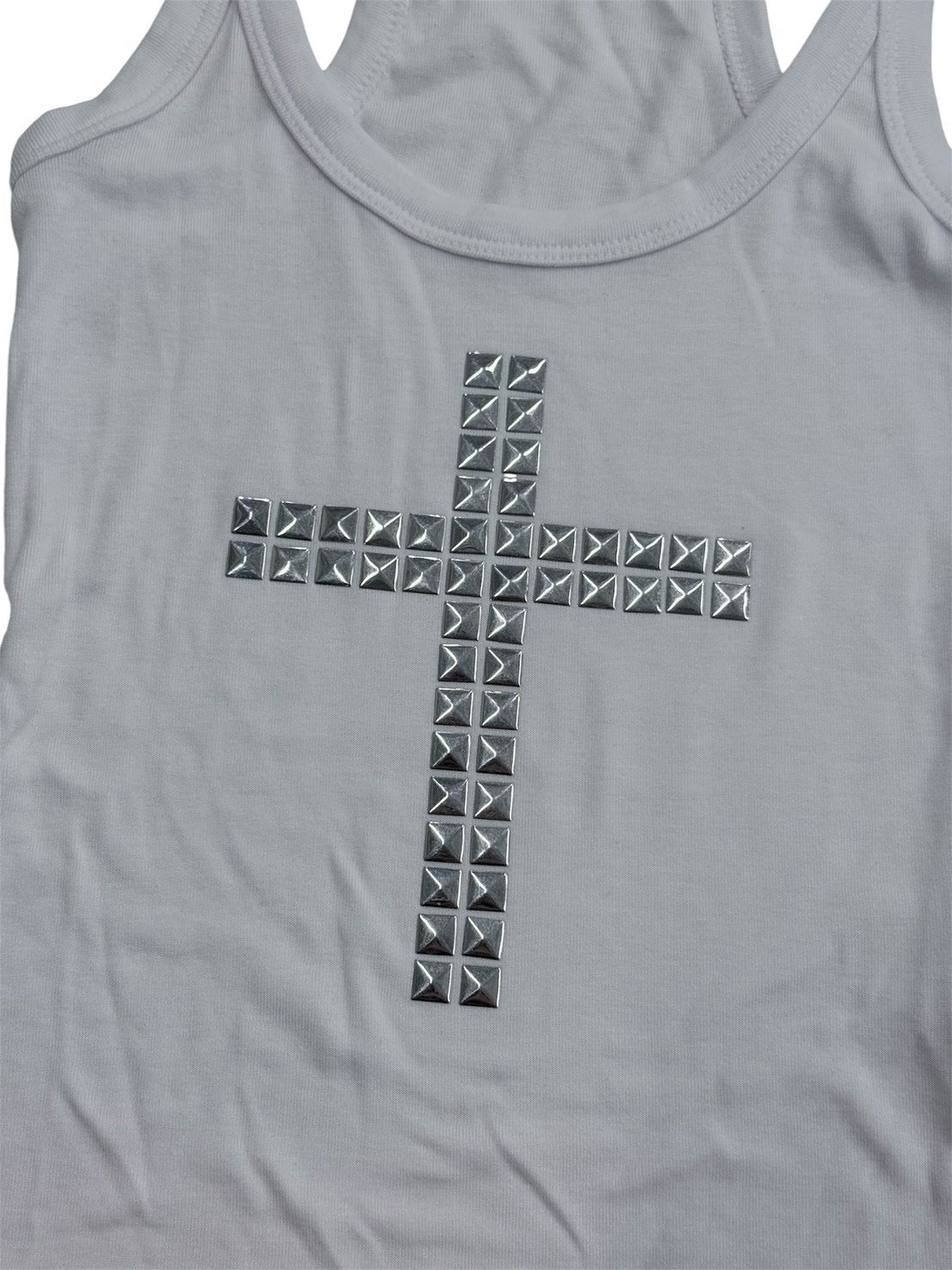 7/10 20:00発売 受注制【nmtc+】Cross Studded Slim Tank top (2color)