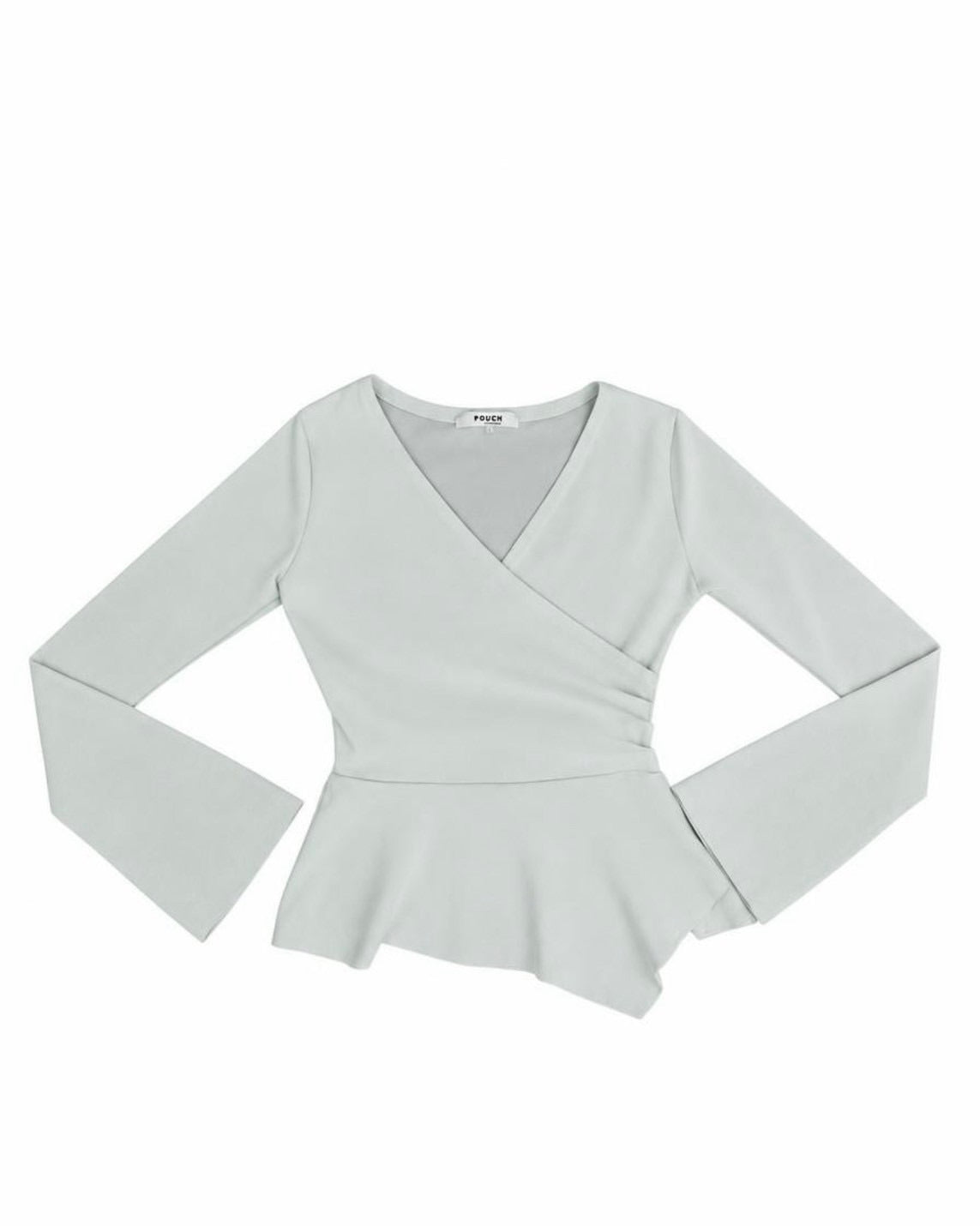 受注制【nmtc+】Draped Peplum Wrap Top (2color)