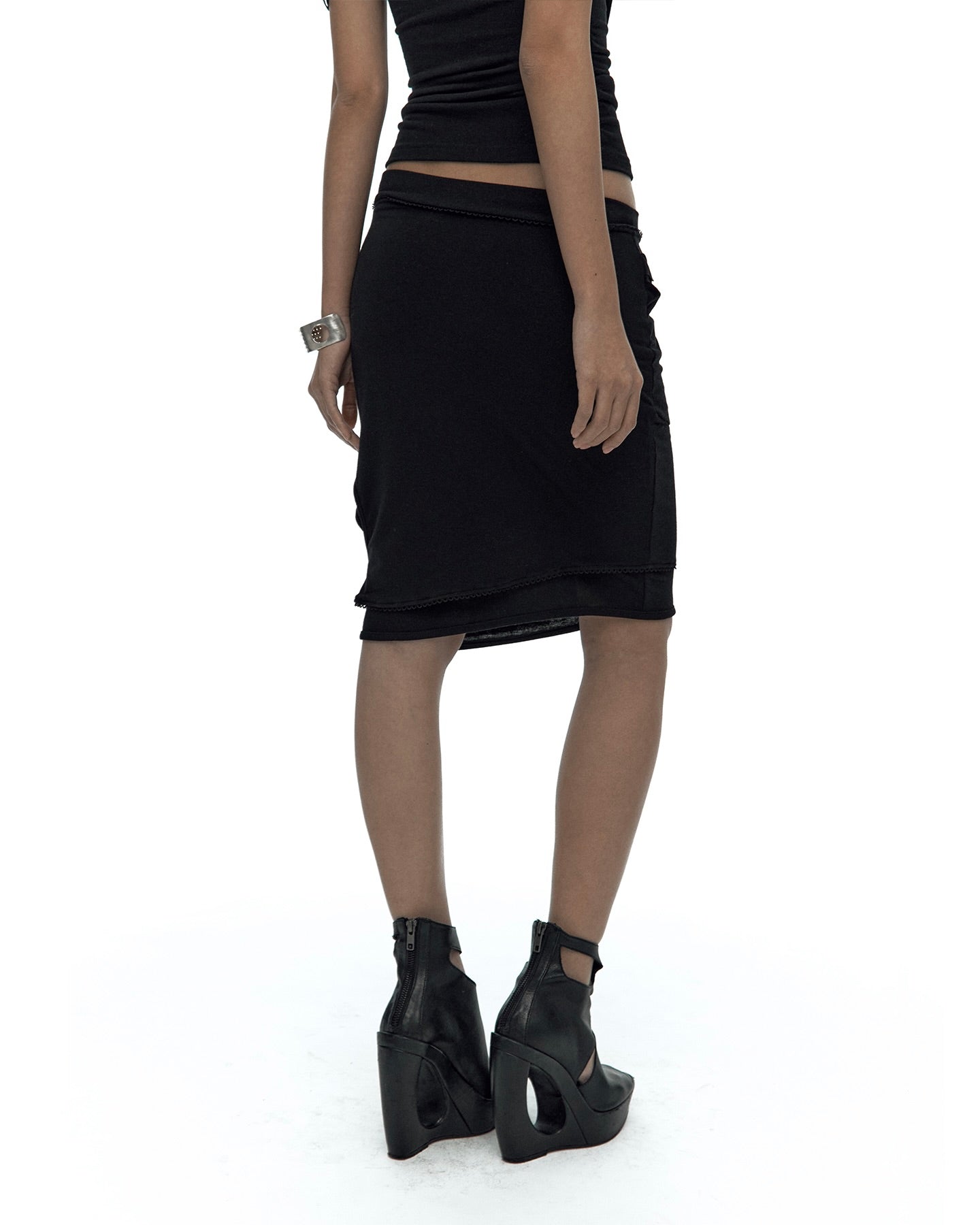 【Kashiko】Peek-a-boo Strap Skirt