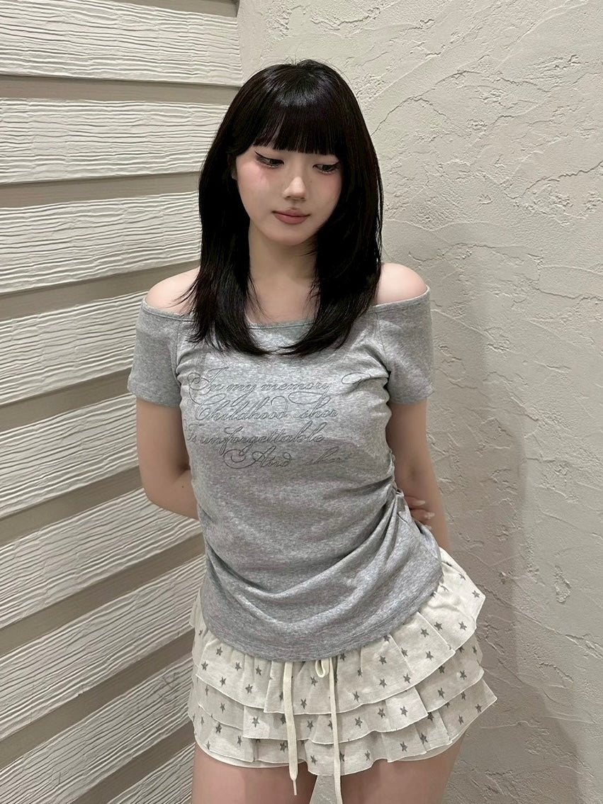 【nmtc+】Bijou Halter Layered Tee (3color)