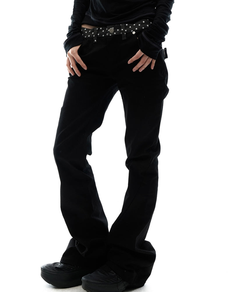 【OJOS】Star Trim Bootcut Trousers