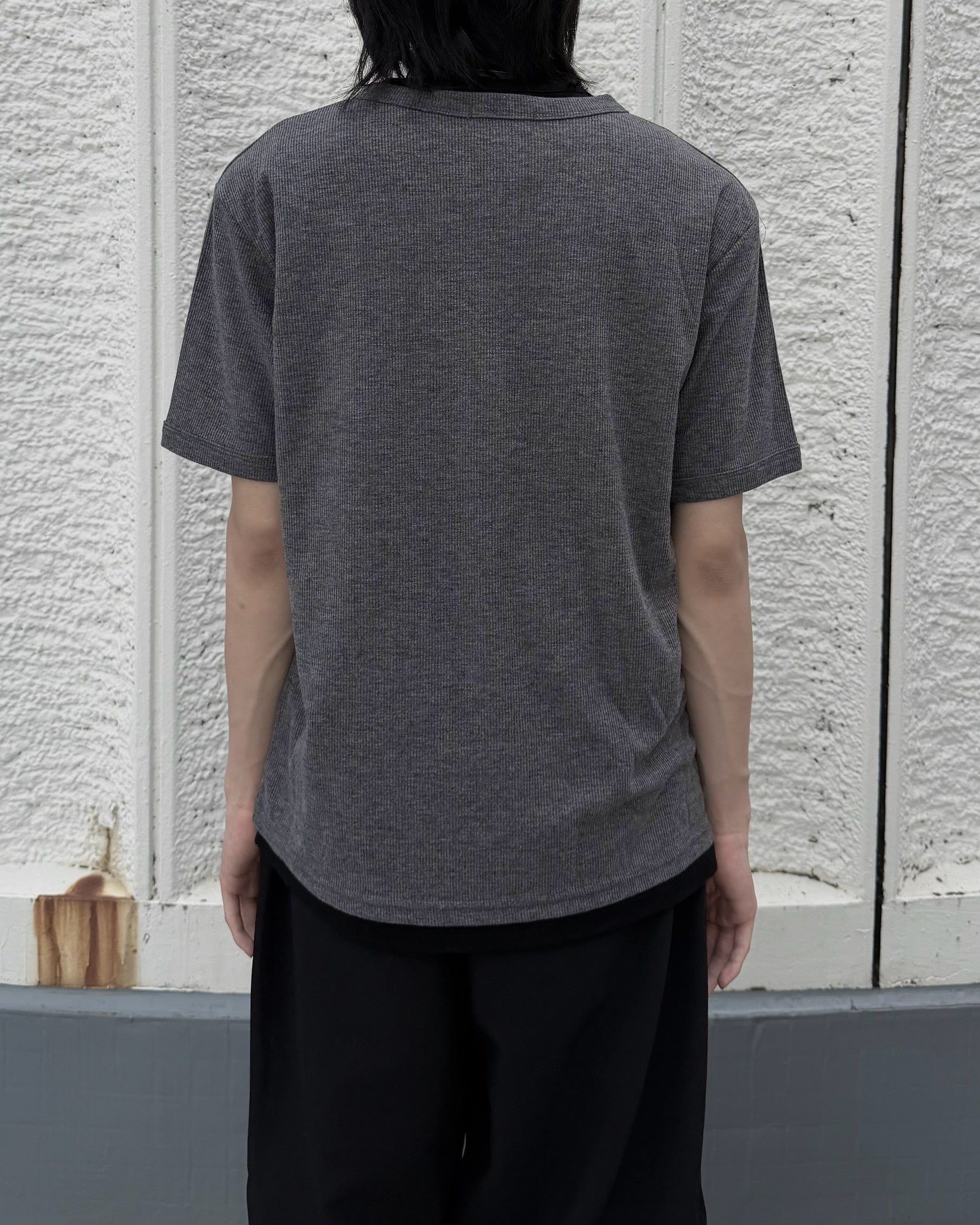 受注制【nmtc+】Half Zip-Up Slim Tee (3color)